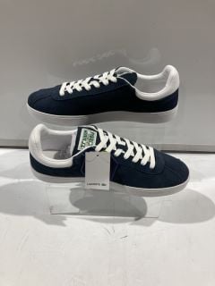 DESIGNER SHOES TO INCLUDE LACOSTE BASESHOT NAVY/WHITE LEATHER UK 9