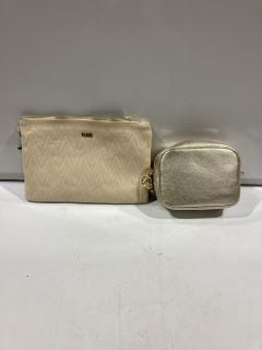 DESIGNER BAGS TO INCLUDE A PARIGI BEIGE ONE SIZE LEATHER BAG