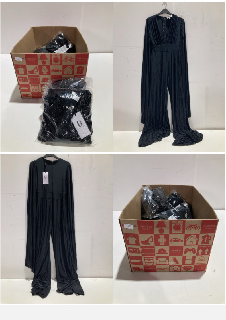 BOX OF CLOTHING ITEMS TO INCLUDE FOREVER UNIQUE BLACK DRESS SIZE 12 RRP £400