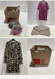 BOX OF CLOTHING ITEMS TO INCLUDE VERY JUMPER BISCUIT SIZE 20 RRP £190