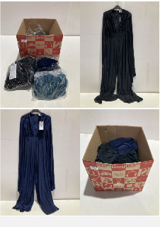 BOX OF CLOTHING ITEMS TO INCLUDE FOREVER UNIQUE BLACK DRESS SIZE 12 RRP £290