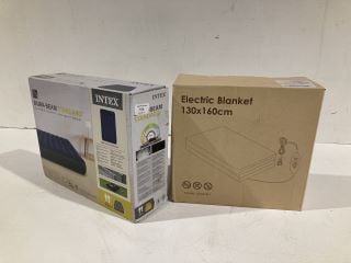 ITEMS TO INCLUDE INTEX DURABEAM AIR BED AND ELECTRIC BLANKET