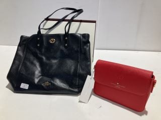 JOHNNY LOVES ROSIE RED PURSE + COACH BLACK HANDBAG