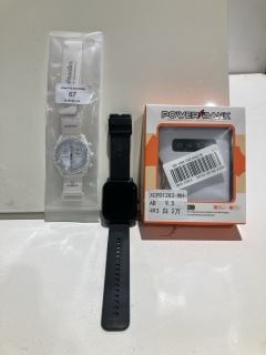 UNBRANDED SMART WATCH + OMEGA SPEEDMASTER WATCH WHITE + POWER BANK INTELLIGENT SECURITY LARGE CURRENT OUTPUT