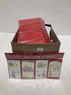 BOX OF CHRISTMAS ITEMS TO INCLUDE CARD MAKING KITS LABELS AND GIFT BAGS