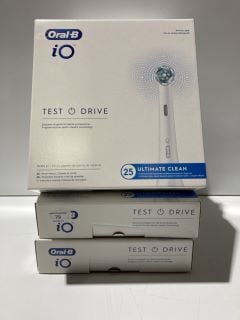 5X ORAL-B IO TEST DRIVE BRUSH HEADS 25-PACK