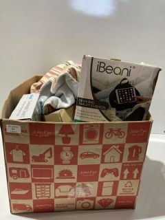 BOX OF ITEMS TO INCLUDE AIDAPT COMMODE LINERS