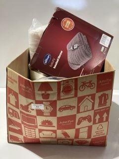 BOX OF ITEMS TO INCLUDE SILENTNIGHT LUXURY HEATED THROW