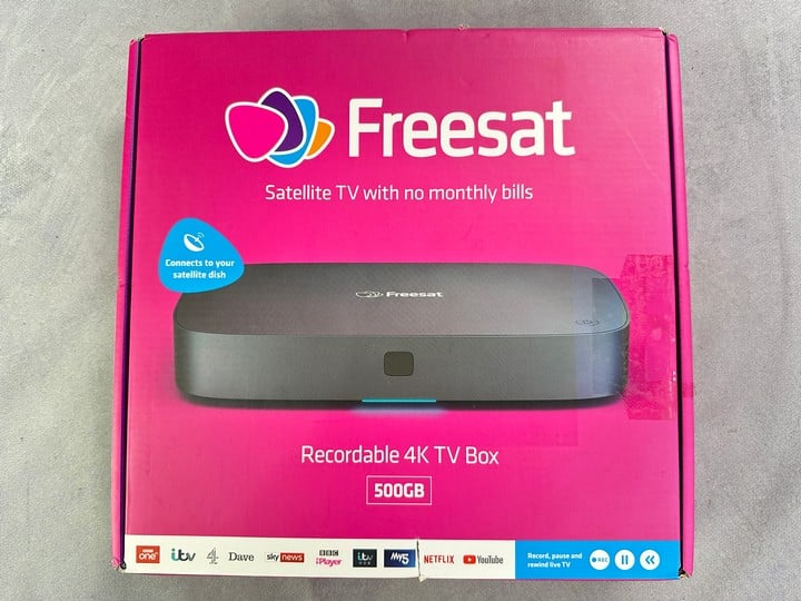 Freesat Uhd-4X-100 (500Gb) Satellite Tv. (With Box & Accessories)  [JPTN42141]   (VAT ONLY PAYABLE ON BUYERS PREMIUM) (BAAP185)