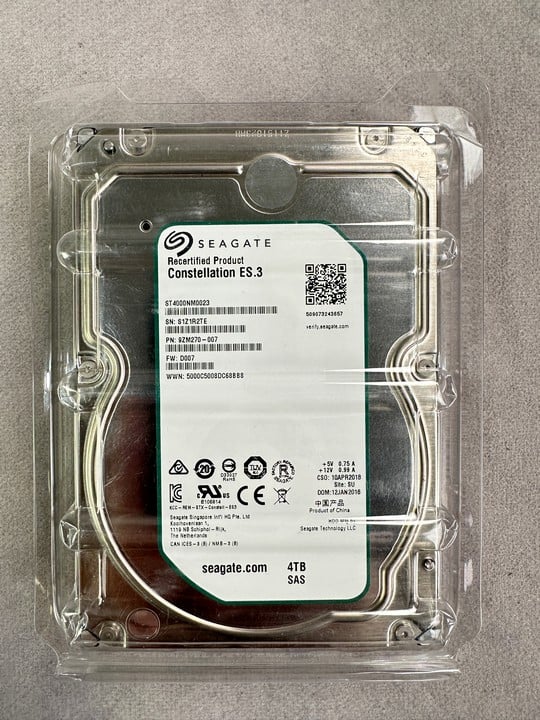 Seagate Conststallation Es.3 (4Tb) Sas Hard Drive.  [JPTN42142]  (VAT ONLY PAYABLE ON BUYERS PREMIUM) (BAAP337)