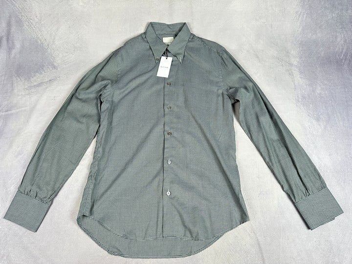 Paul Smith Gent'S S/C Slim Shirt. Size: S, Made From: 52 Cotton 48 Lyocell. Rrp: £250