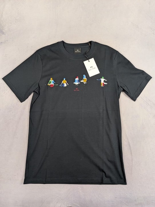 Paul Smith Men'S Reg Fit Ss Tshirt Kayaks. Size: S, Made From: 100 Organic Cotton. Rrp: £65