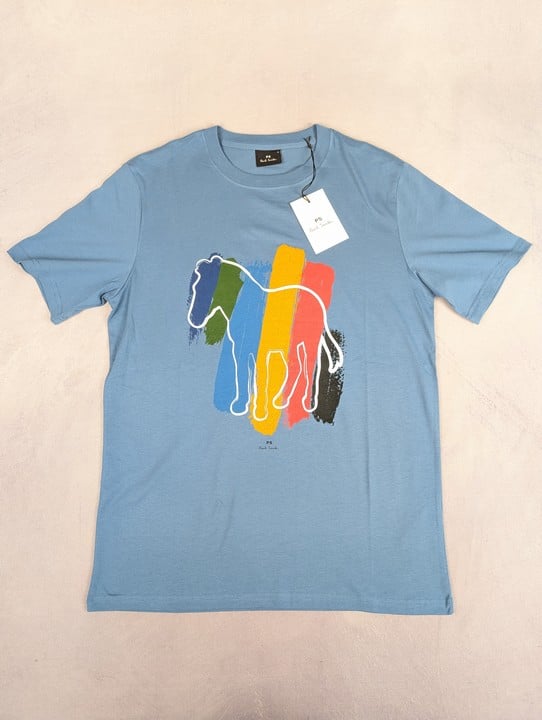 Paul Smith Men'S Ss Tshirt  Broad Stripe Zebra. Size: S, Made From: 100 Organic Cotton. Rrp: £65