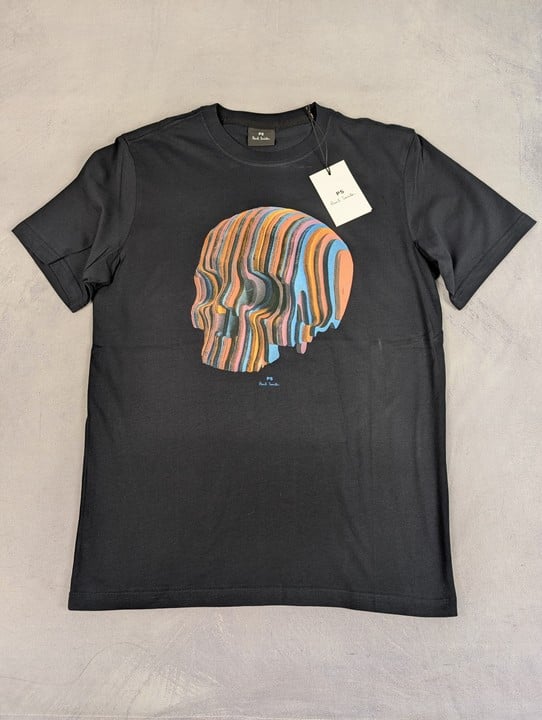 Paul Smith Men'S Reg Fit T-Shirt Multi Skull. Size: S, Made From: 100% Organic Cotton. Rrp: £65