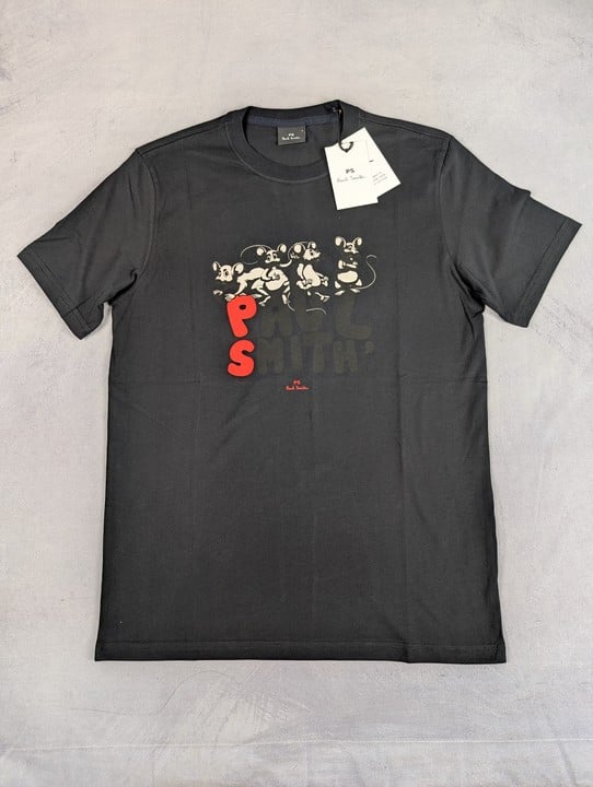 Paul Smith Men'S Reg Fit Tshirt Rats. Size: S, Made From: 100% Cotton. Rrp: £55