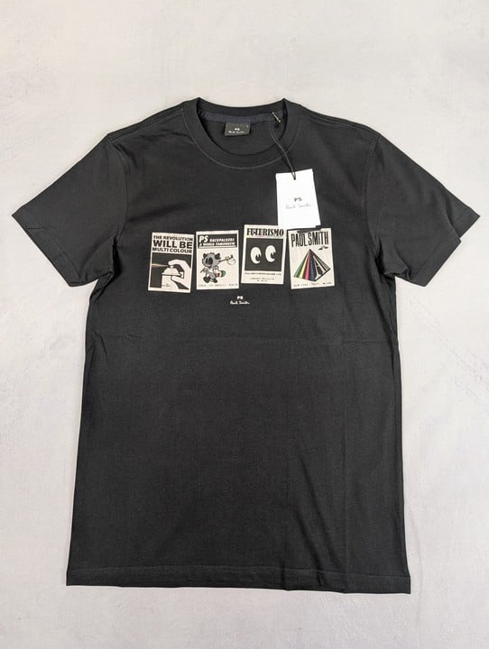 Paul Smith Men'S Slim Fit Ss Tshirt Futurismo. Size: S, Made From: 100% Organic Cotton. Rrp: £65