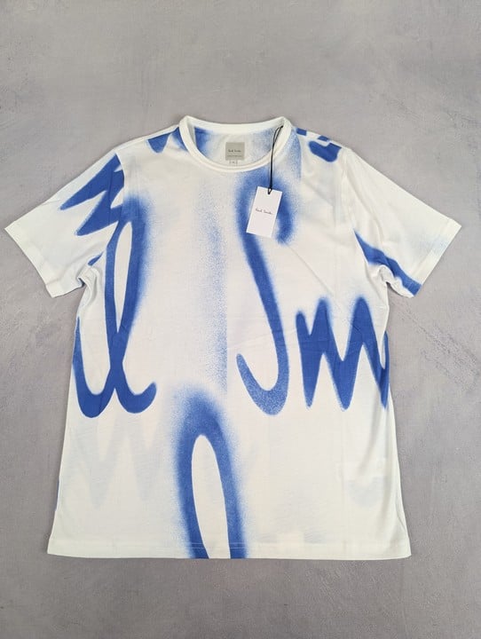 Paul Smith Gent'S T Shirt Spray Logo Print. Size: Xs, Made From: 100% Cotton. Rrp: £150