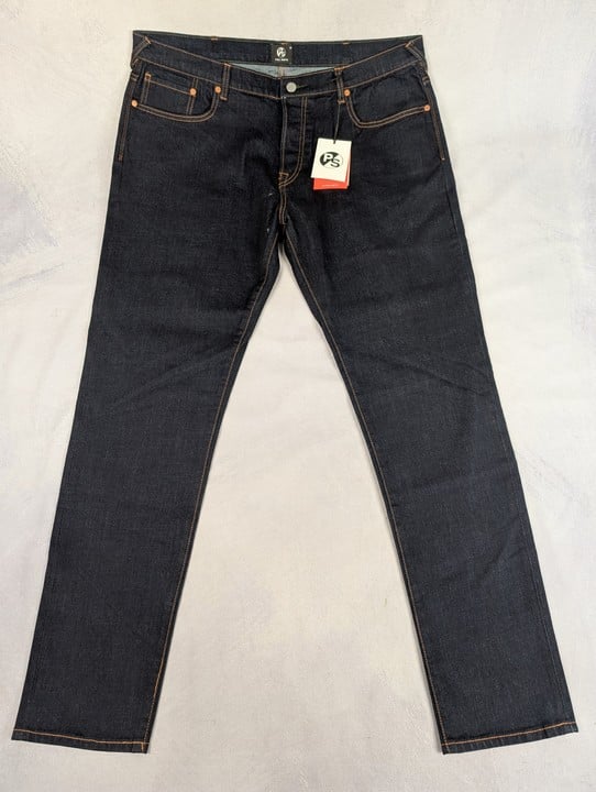 Paul Smith Men'S Tapered Fit Jean. Size: 36, Made From: 76% Cotton 22% Polyester 1% Rayon 1% Polyurethane - Woven Bl. Rrp: £120