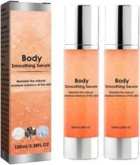 12 X B-GLOSSY SMOOTHING BODY SERUM, MOISTURIZING REPAIR SERUM WITH RETINOL, PALMITOYL TRIPEPTIDE, SHEA BUTTER, HYALURONIC ACID - DEEPLY NOURISHES AND HYDRATES, SUITABLE FOR ALL SKIN TYPES, 100ML - TO