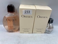 QUANTITY OF  ITEMS TO INCLUDE CALVIN KLEIN OBSESSION EAU DE PARFUM SPRAY 100ML: LOCATION - A RACK