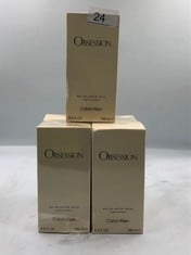 5 X CALVIN KLEIN OBSESSION EAU DE PARFUM SPRAY 100ML.: LOCATION - A RACK