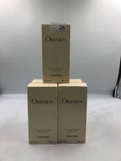 5 X CALVIN KLEIN OBSESSION EAU DE PARFUM SPRAY 100ML.: LOCATION - A RACK