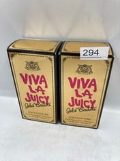 2 X JUICY COUTURE VIVA LA JUICY GOLD COUTURE EAU DE PARFUM (100 ML) FRUITY & WARM SCENT, LUXURY FRAGRANCE FOR WOMEN.: LOCATION - B RACK