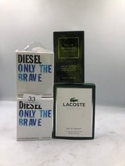 QUANTITY OF  ITEMS TO INCLUDE DIESEL ONLY THE BRAVE EAU DE TOILETTE SPRAY FOR MEN 50ML: LOCATION - A RACK