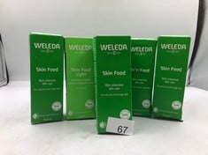 QUANTITY OF  ITEMS TO INCLUDE WELEDA SKIN FOOD, DRY SKIN MOISTURISER, MOISTURISING CREAM & PRIMER, FACE & BODY, FOR MEN & WOMEN, MULTIPLE USES, 100% CERTIFIED NATURAL, ORGANIC, 75ML: LOCATION - A RAC