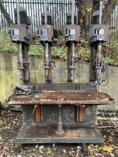 POLLARD 4 STATION PILLAR DRILL MACHINE, MODEL: 150A/4/6 SERIAL NUMBER: 7A