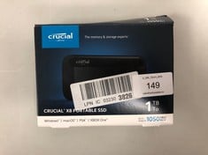 CRUCIAL 1 TB SSD LAPTOP HARD DRIVE (ORIGINAL RRP - €151.46) IN BLACK (BOX AND USB-C CABLE) [JPTZ8193]