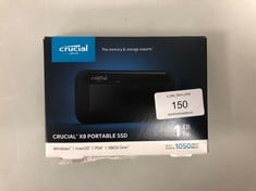 CRUCIAL 1 TB SSD LAPTOP HARD DRIVE (ORIGINAL RRP - €151.46) IN BLACK (BOX AND USB-C CABLE) [JPTZ8194]