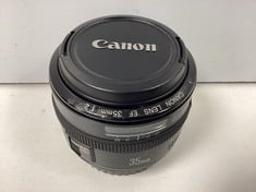 CANON LENS EF 35MM 1:2 REFLEX CAMERA LENS (ORIGINAL RRP - €419,60) IN BLACK. (WITH LENS COVERS, SCRATCHES ON THE HOUSING AND GLUE RESIDUES) [JPTZ8147]