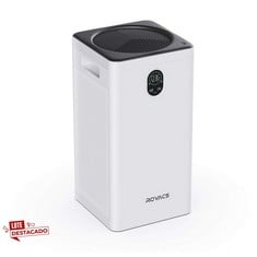 ROVACS AIR PURIFIER WITH TRUE HEPA H13 FILTER, COVERS 38-66㎡, CADR: 520M³/H, AIR PURIFIER PURIFIES 99.97% OF ALLERGIC PARTICLES, POLLEN, SMOKE, PET DANDER, ODOURS (RV550-L) (SEALED) (TOTAL RRP 109,99