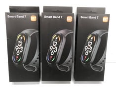 3 X M7 SMARTBAND WITH UP TO 30 TRAINING MODES, WATERPROOF UP TO 50 M, RELIABLE SLEEP INFORMATION, MAGNETIC CHARGING, CLEAR AND SHARP 0.9" FULL AMOLED DISPLAY