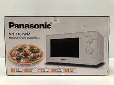 PANASONIC NN-K10JWMEPG COMBI MICROWAVE OVEN WITH GRILL AND GLASS TURNTABLE, 20L, 800W, DEFROST SETTING, 5 POWER LEVELS, TIMER, WHITE (RRP 109€)- LOCATION 32C.