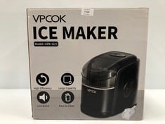 ICE MAKER 12KG/24H, AUTOMATIC CLEANING, 6-13 MINUTES 9 ICE CUBES FOR HOME/OFFICE/PARTY, COLOUR BLACK (RRP 128€) -LOCATION 24C.