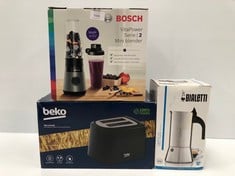 3 X ASSORTMENT OF KITCHEN ITEMS INCLUDING BEKO TOASTER - LOCATION 24C.