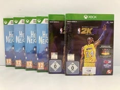 6 X XBOX VIDEO GAMES INCLUDING 2K21 MAMBA FOREVER EDITION AND HELLO NEIGHBOR 2 (SEALED) - LOCATION 46A.