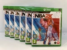 6 X VIDEO GAME XBOX NBA2K22 PEGI3 (SEALED) - LOCATION 46A.