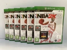 6 X XBOX VIDEO GAMES NBA 2K21 LILLARD PEGI3 - LOCATION 46A.