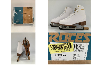 ROCES ICE SKATE NIRVANA WHITE 450701-00001 SIZE 40 - LOCATION 3A.