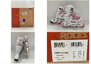 ROCES INLINE SKATE COMPY 8.0 GIRL 400809 - 00001 SIZE 30-33 - LOCATION 3A.