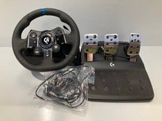 STEERING WHEEL AND PEDALS LOGITECH MODEL G923 RACING BLACK (WITHOUT ORIGINAL BOX) - LOCATION 31A.