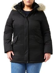 TOMMY HILFIGER WOMEN'S WINTER COAT SORONA PADDED PARKA, BLACK SIZE XL - LOCATION 13B.