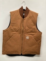 CARHARTT WAISTCOAT SAND COLOUR SIZE M - LOCATION 21B.