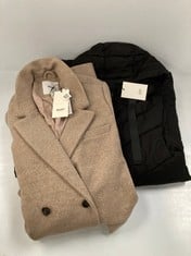 OBJECT TRENCH COAT SIZE 34 AND JDY QUILTED WAISTCOAT SIZE M - LOCATION 33B.