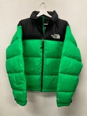 THE NORTH FACE QUILTED JACKET BLACK AND GREEN COLOUR SIZE M - LOCATION 33B.