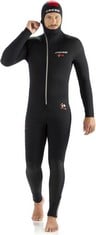 CRESSI DIVER ONE PIECE WETSUIT, 7MM, MEN'S, BLACK/RED, L/4 - LOCATION 50B.