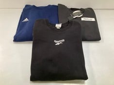 3 X BRANDED SWEATSHIRTS VARIOUS MODELS AND SIZES INCLUDING BLACK REEBOK SWEATSHIRT SIZE MB- LOCATION 46B.